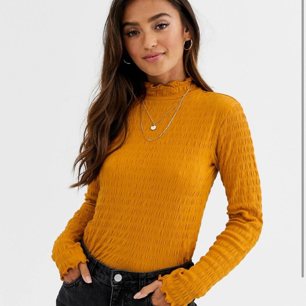 High Neck Mustard Top